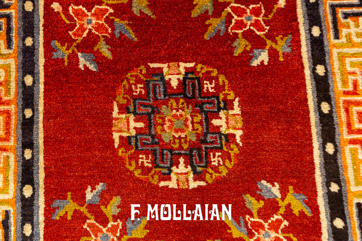 Antique Tibetan Rug Red Field n°:715174